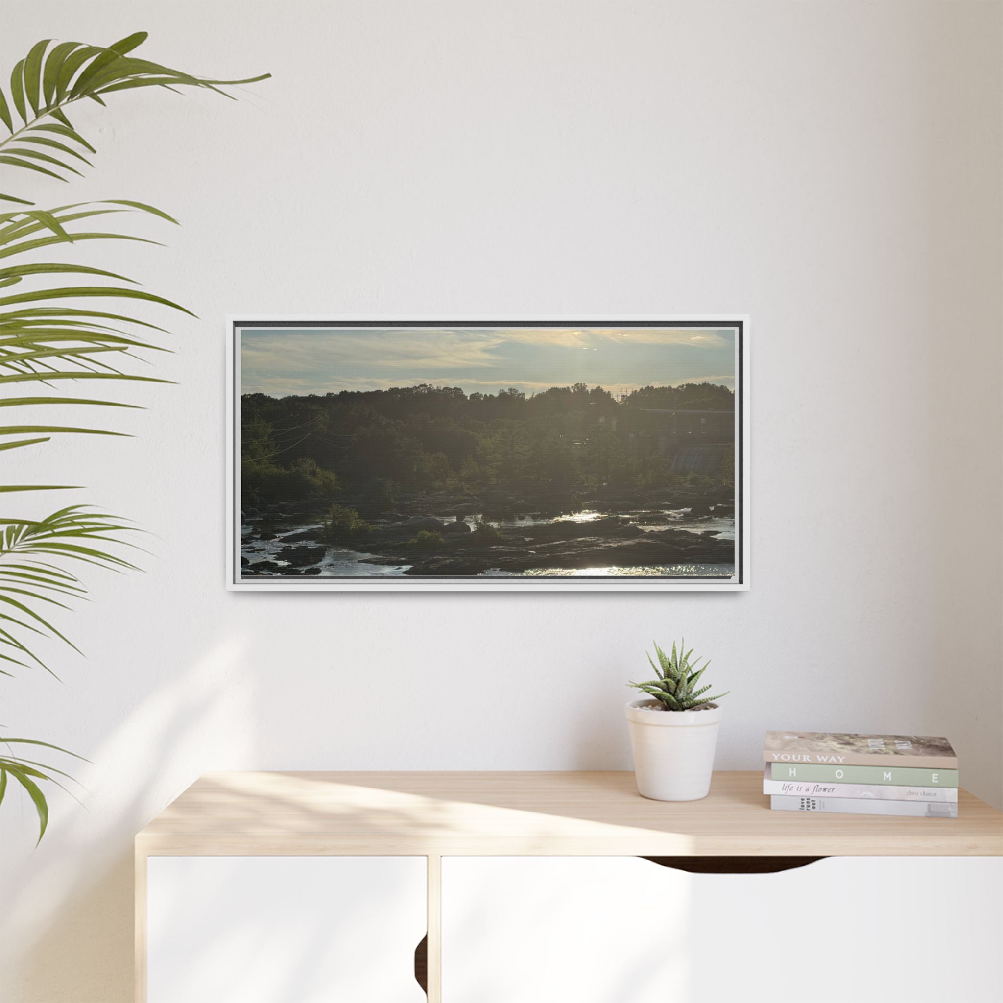 Amoskeag Falls Canvas with Frame