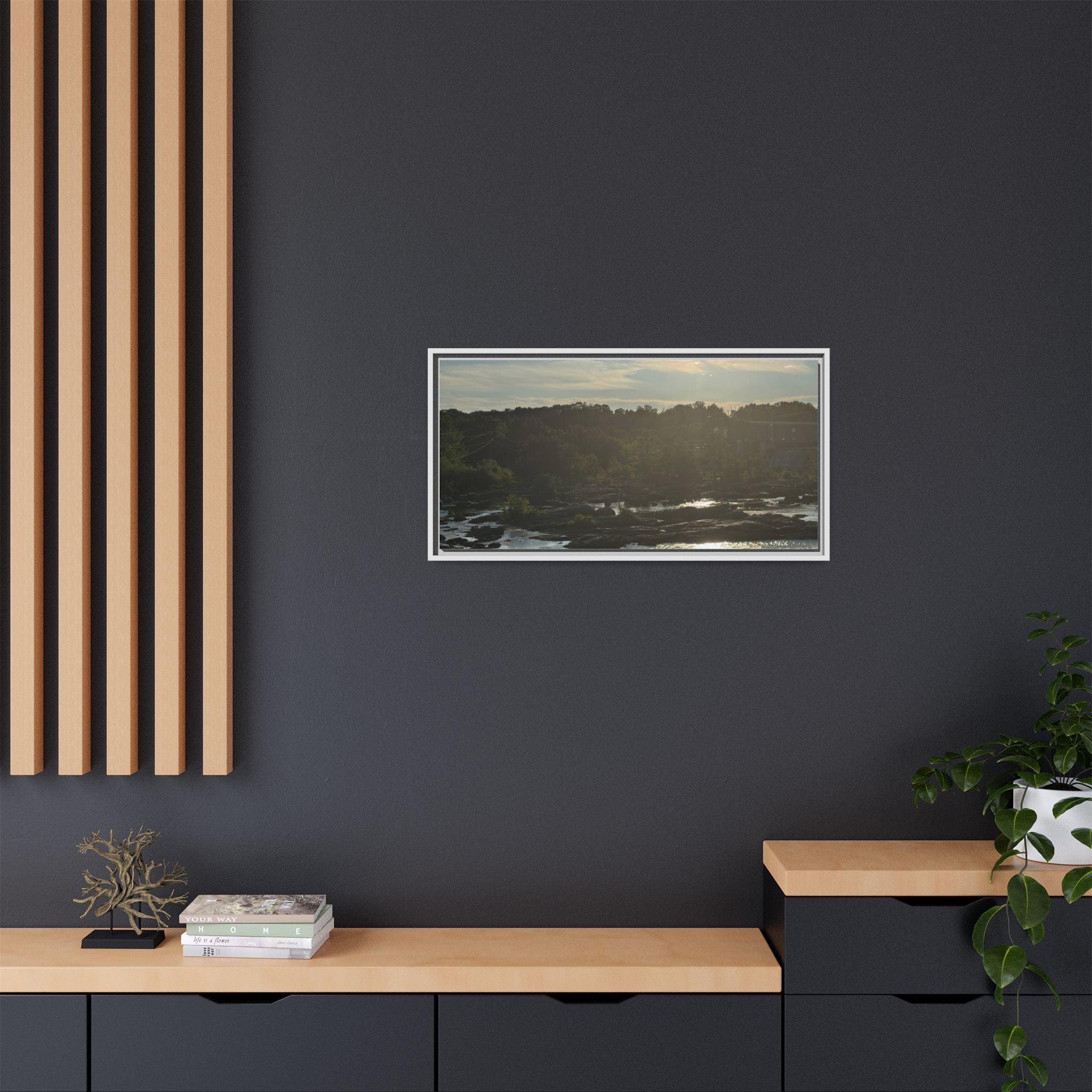 Amoskeag Falls Canvas with Frame