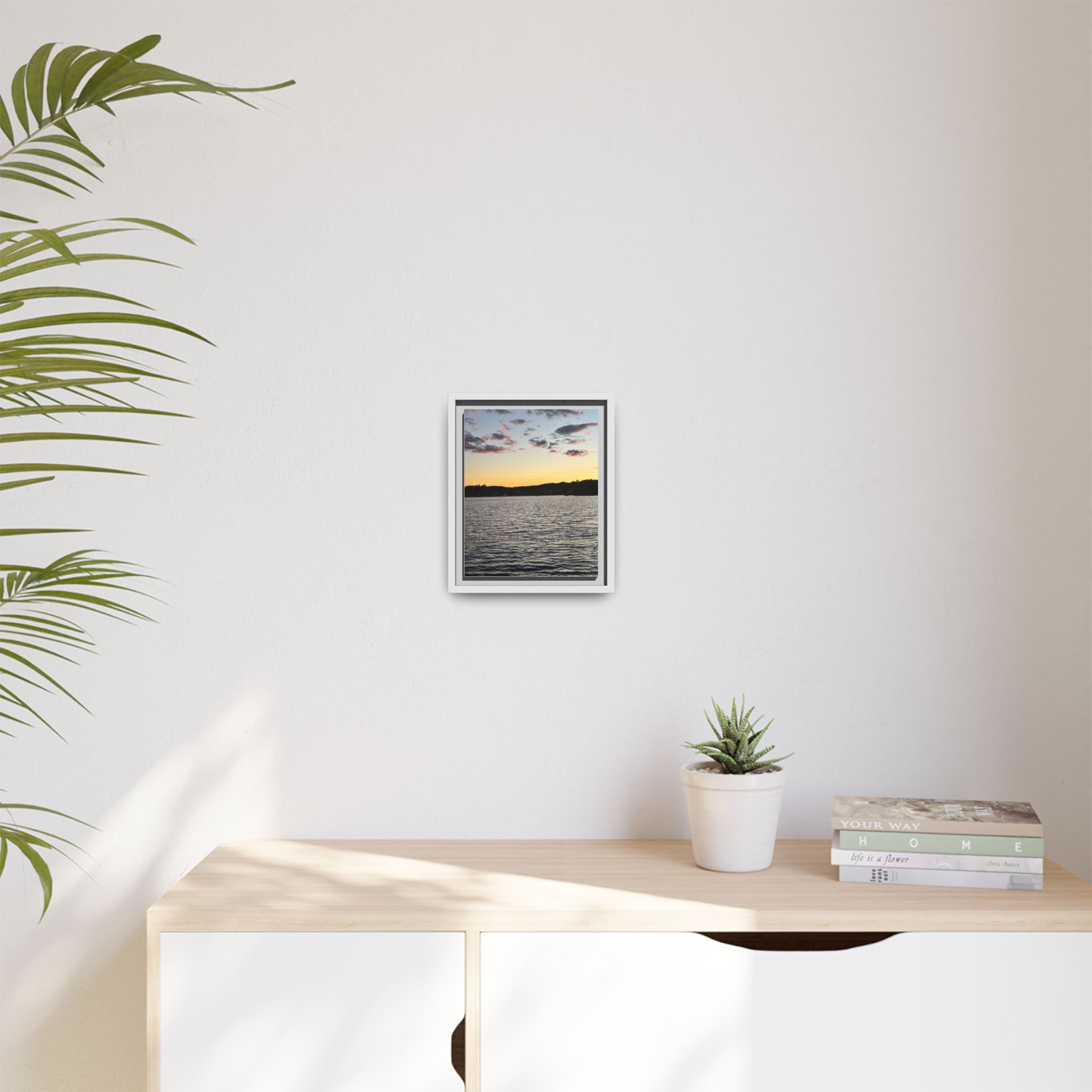Canvas Wall Art - Sunset on the Lake