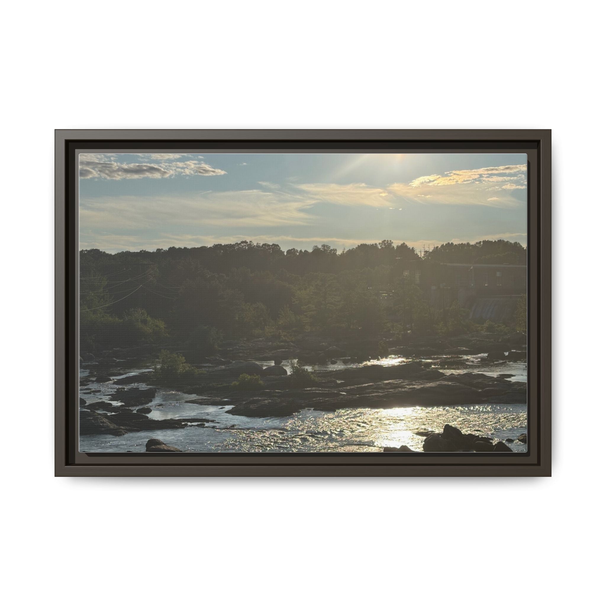 Amoskeag Falls Canvas with Frame