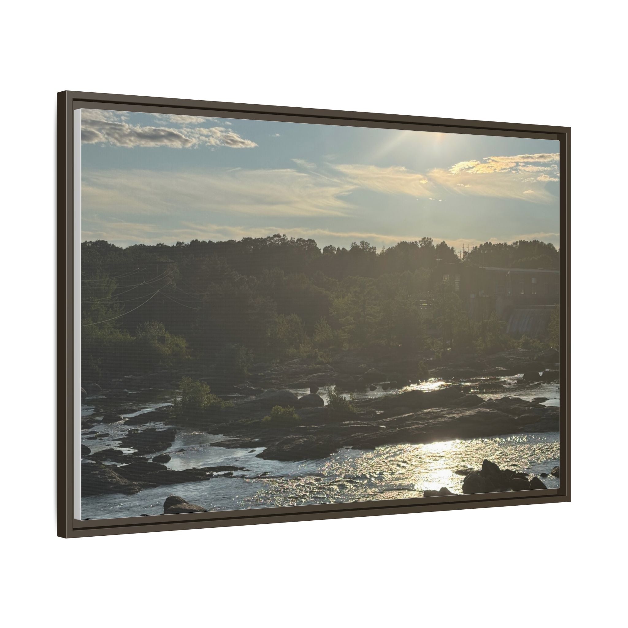 Amoskeag Falls Canvas with Frame