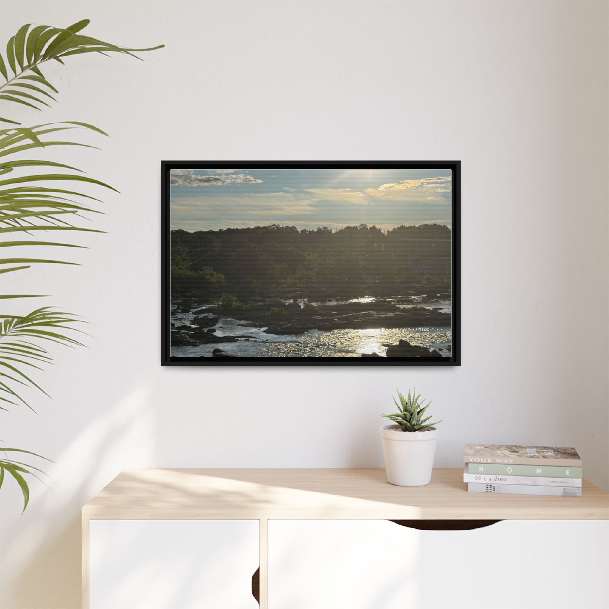 Amoskeag Falls Canvas with Frame