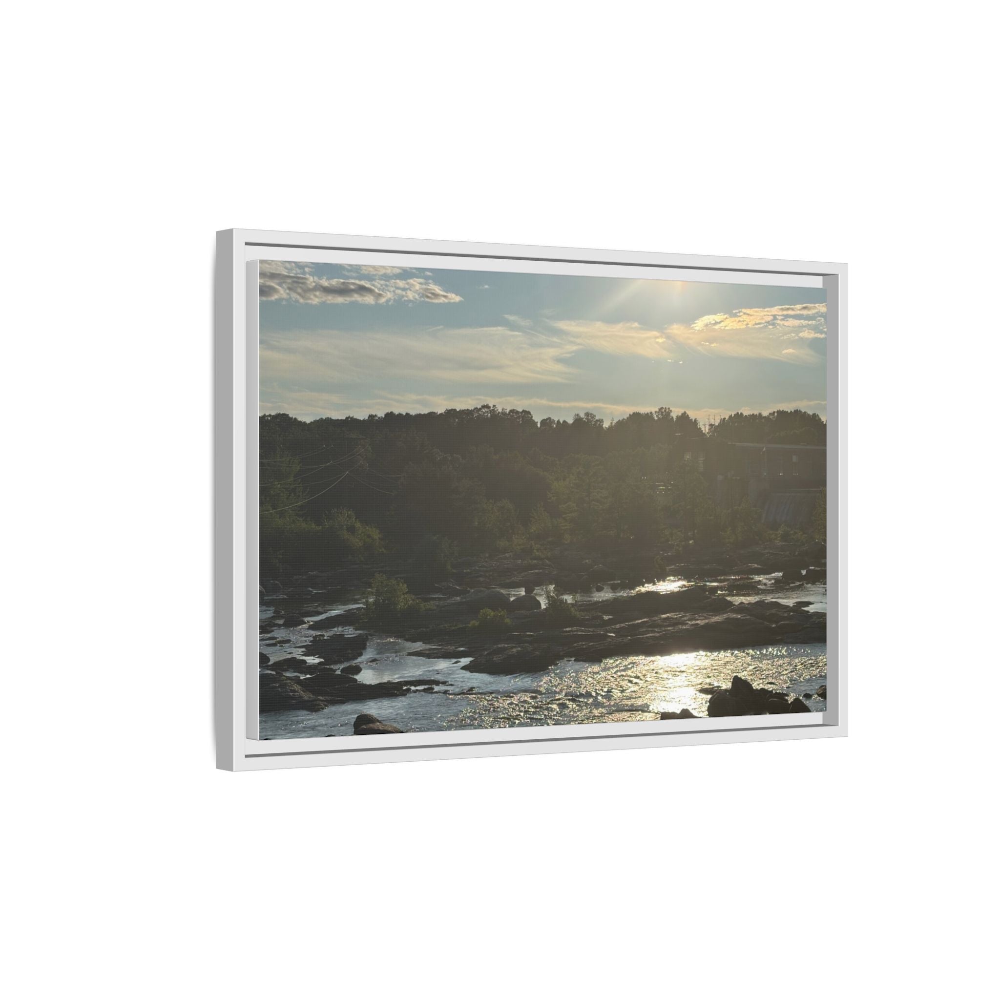 Amoskeag Falls Canvas with Frame