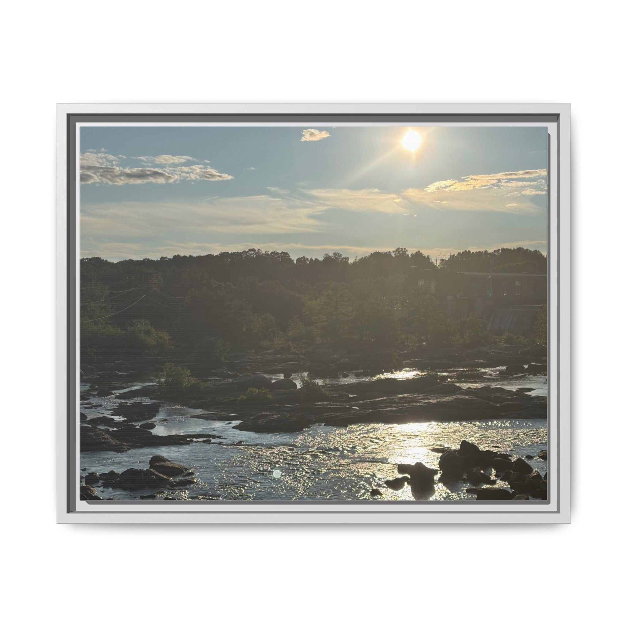 Amoskeag Falls Canvas with Frame