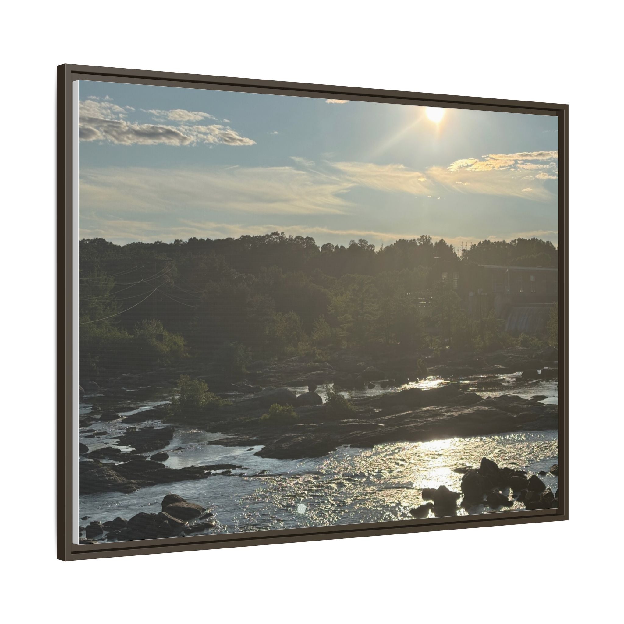 Amoskeag Falls Canvas with Frame