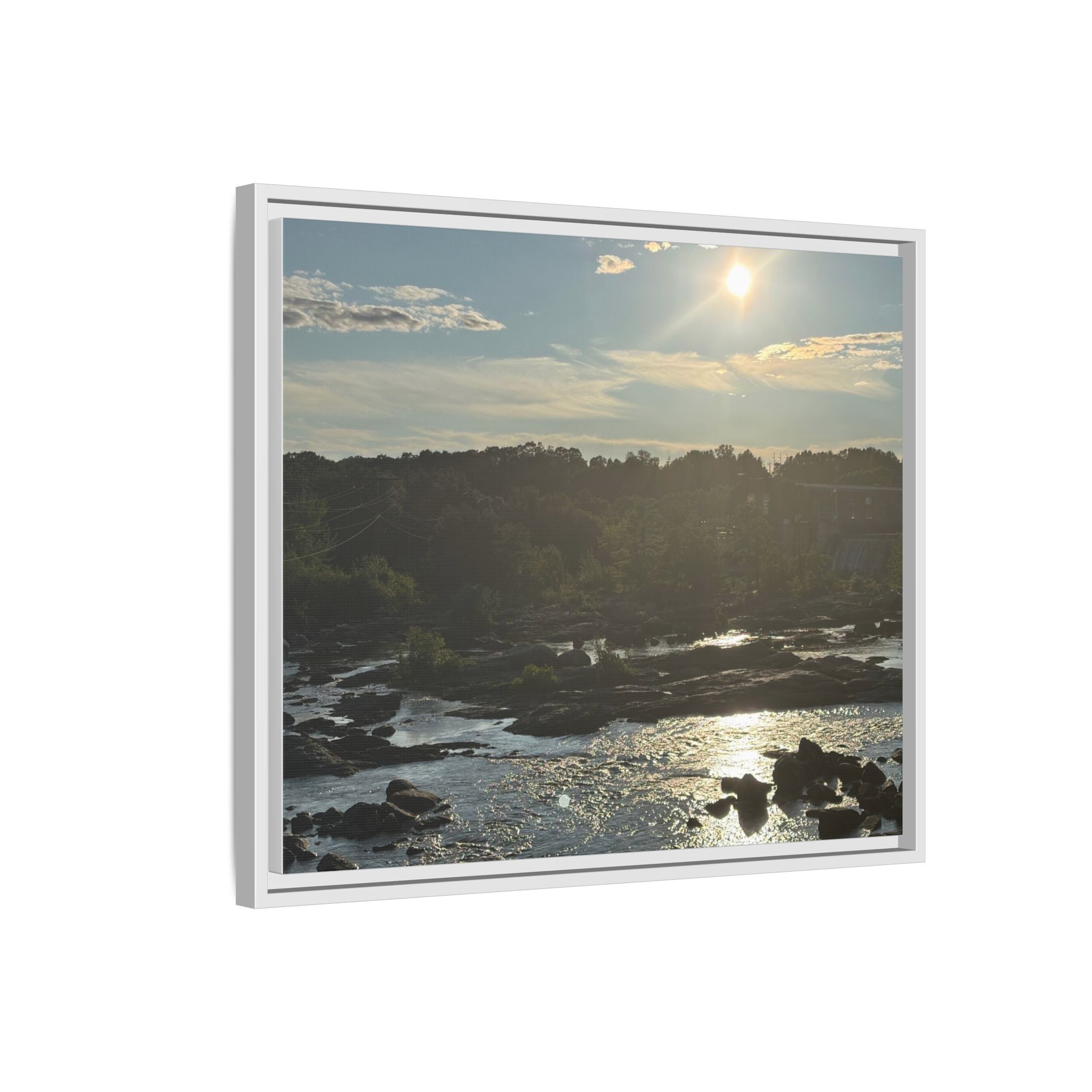 Amoskeag Falls Canvas with Frame