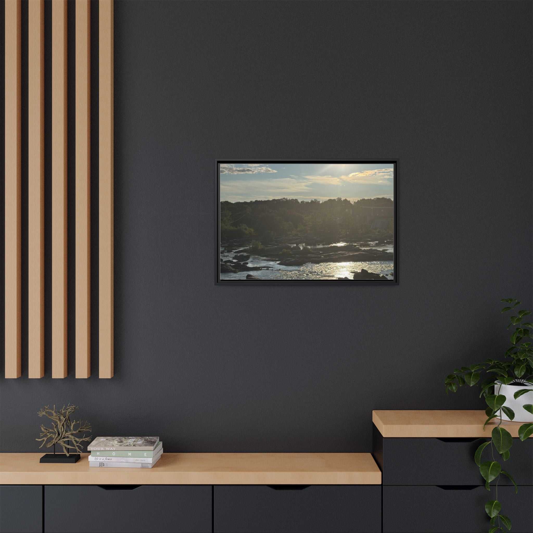 Amoskeag Falls Canvas with Frame