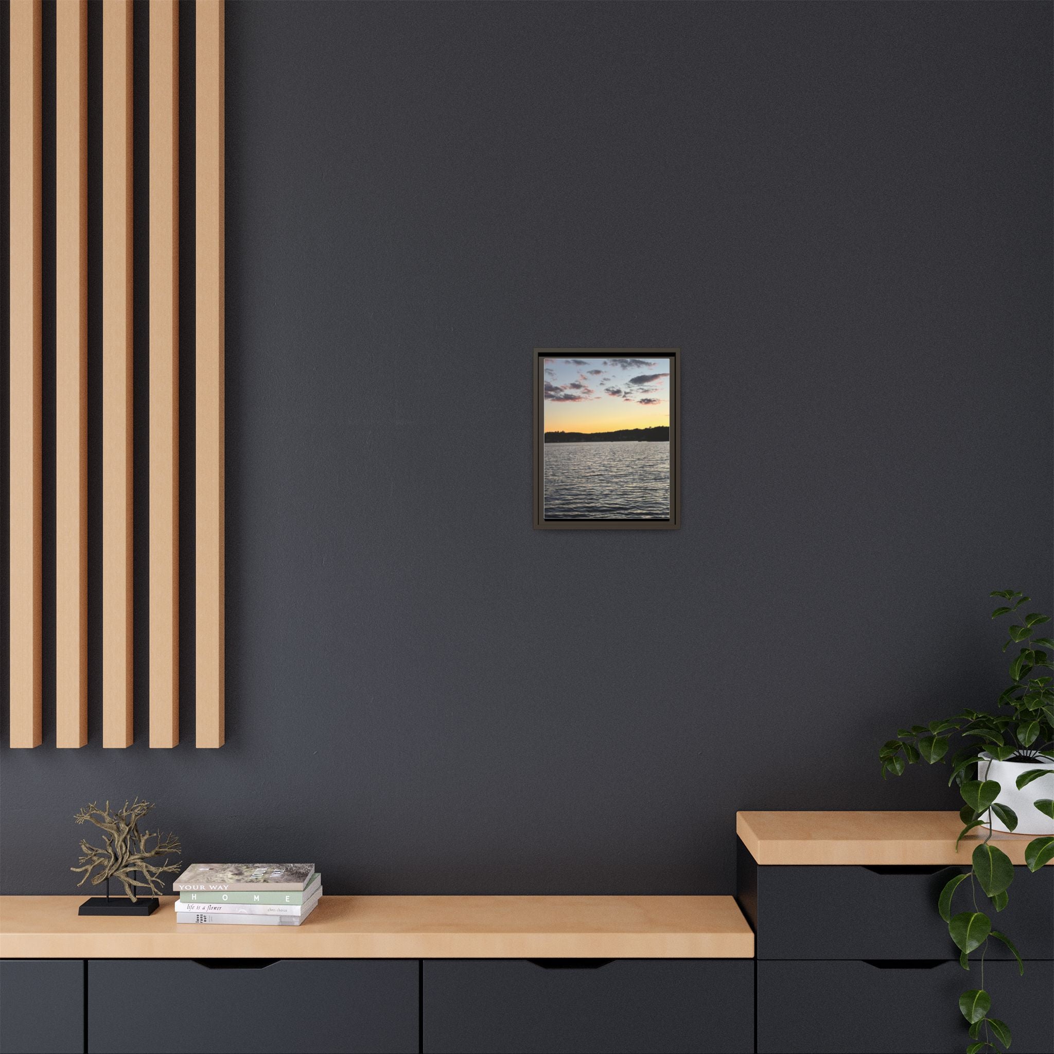Canvas Wall Art - Sunset on the Lake
