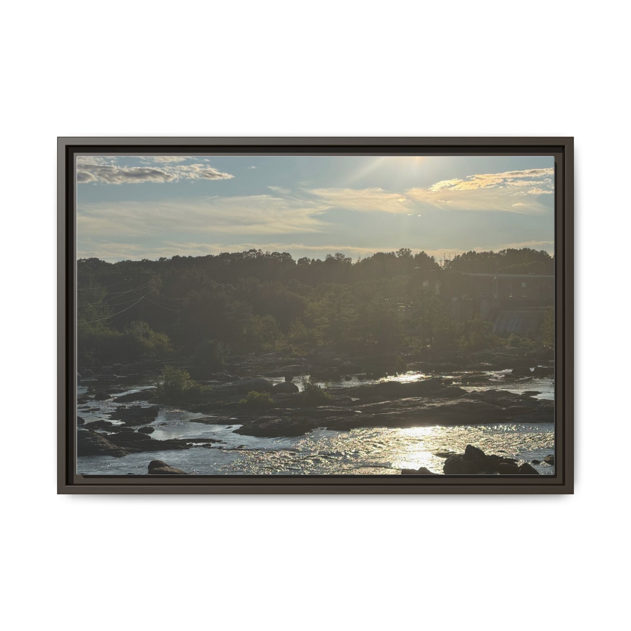 Amoskeag Falls Canvas with Frame