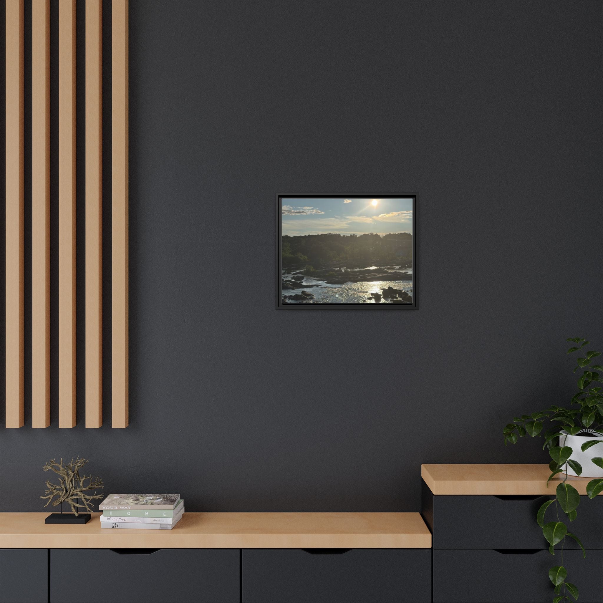 Amoskeag Falls Canvas with Frame