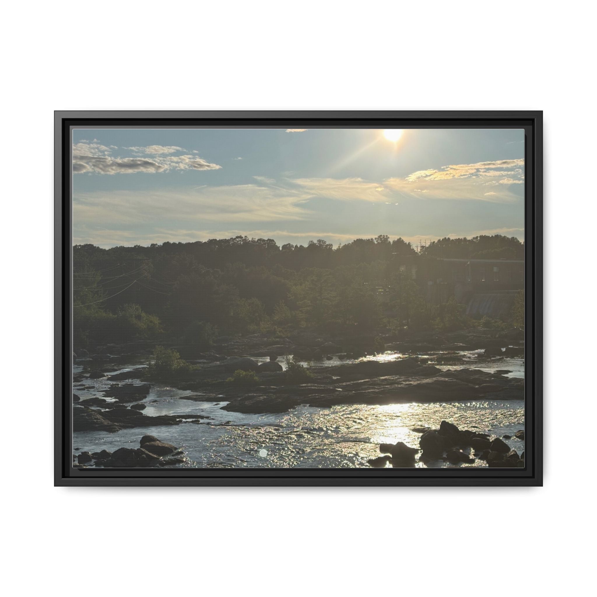 Amoskeag Falls Canvas with Frame