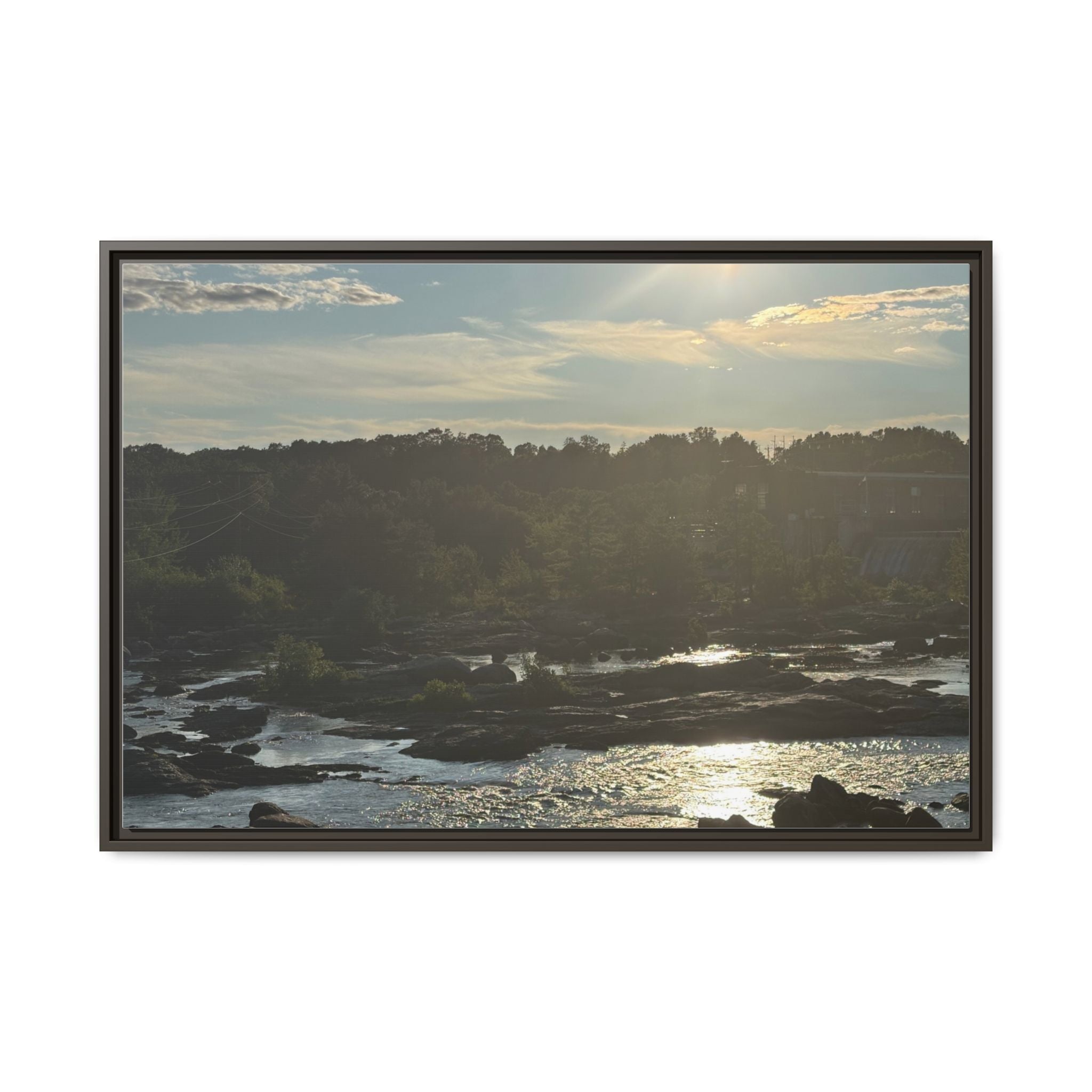 Amoskeag Falls Canvas with Frame