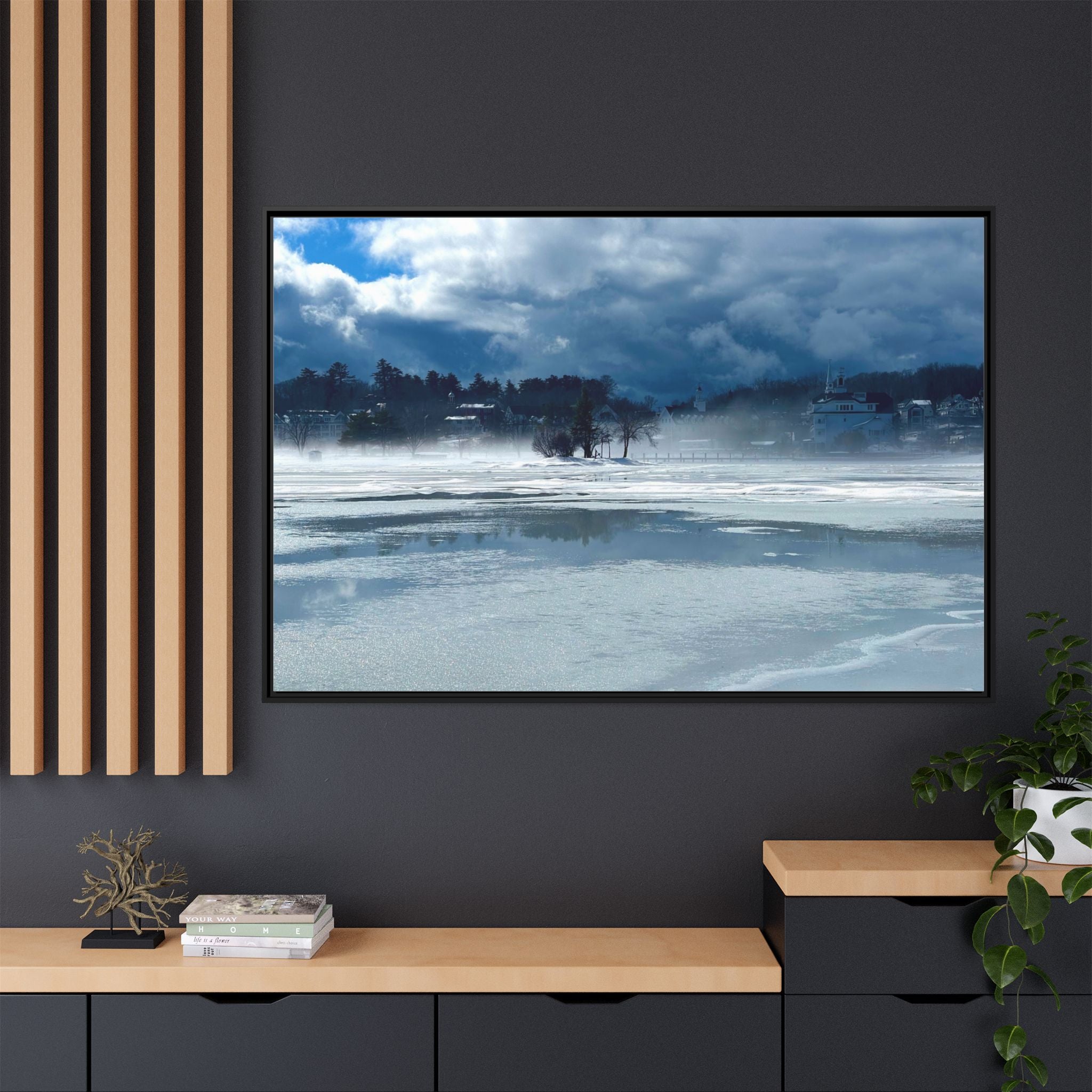 Meredith Bay in Ice Canvas