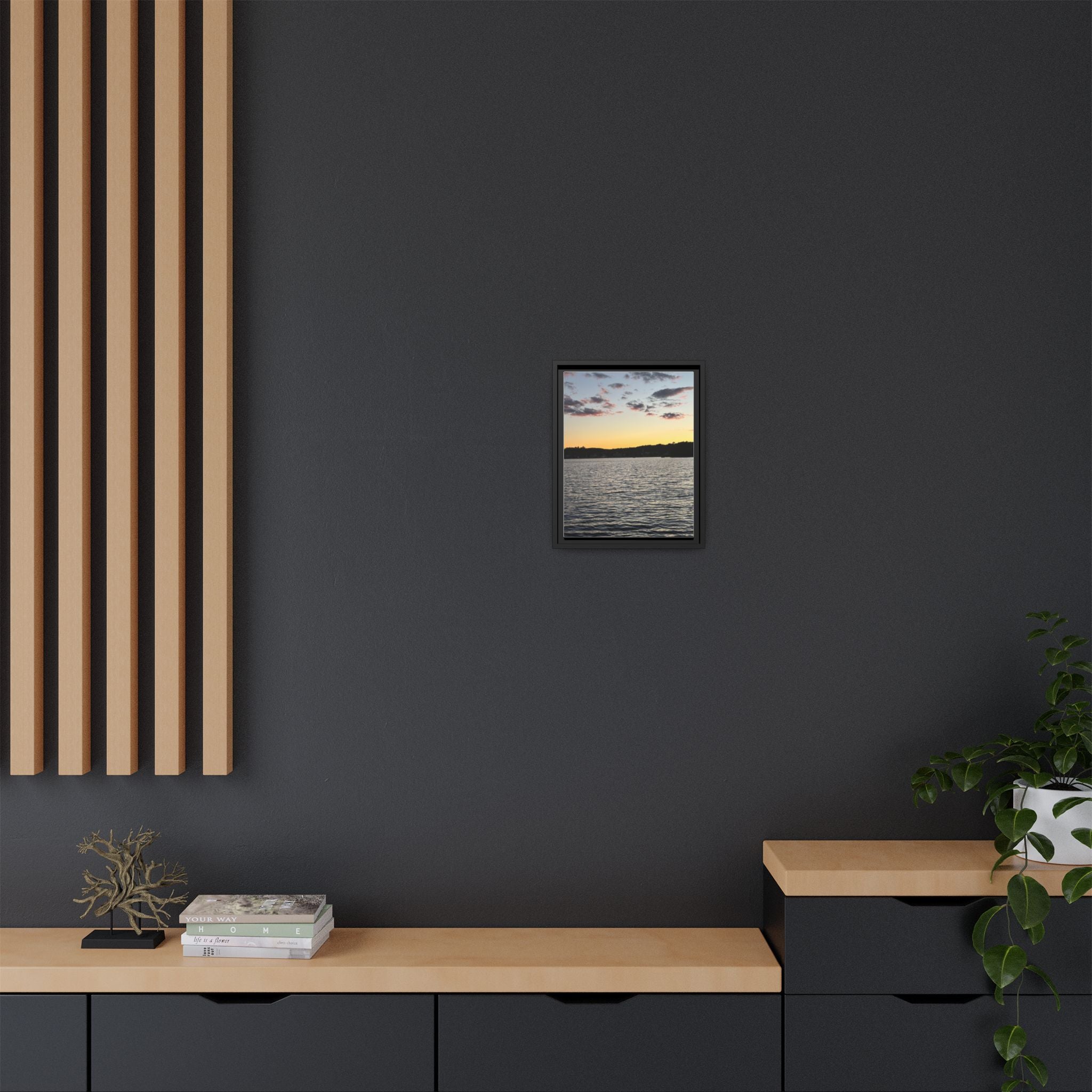 Canvas Wall Art - Sunset on the Lake