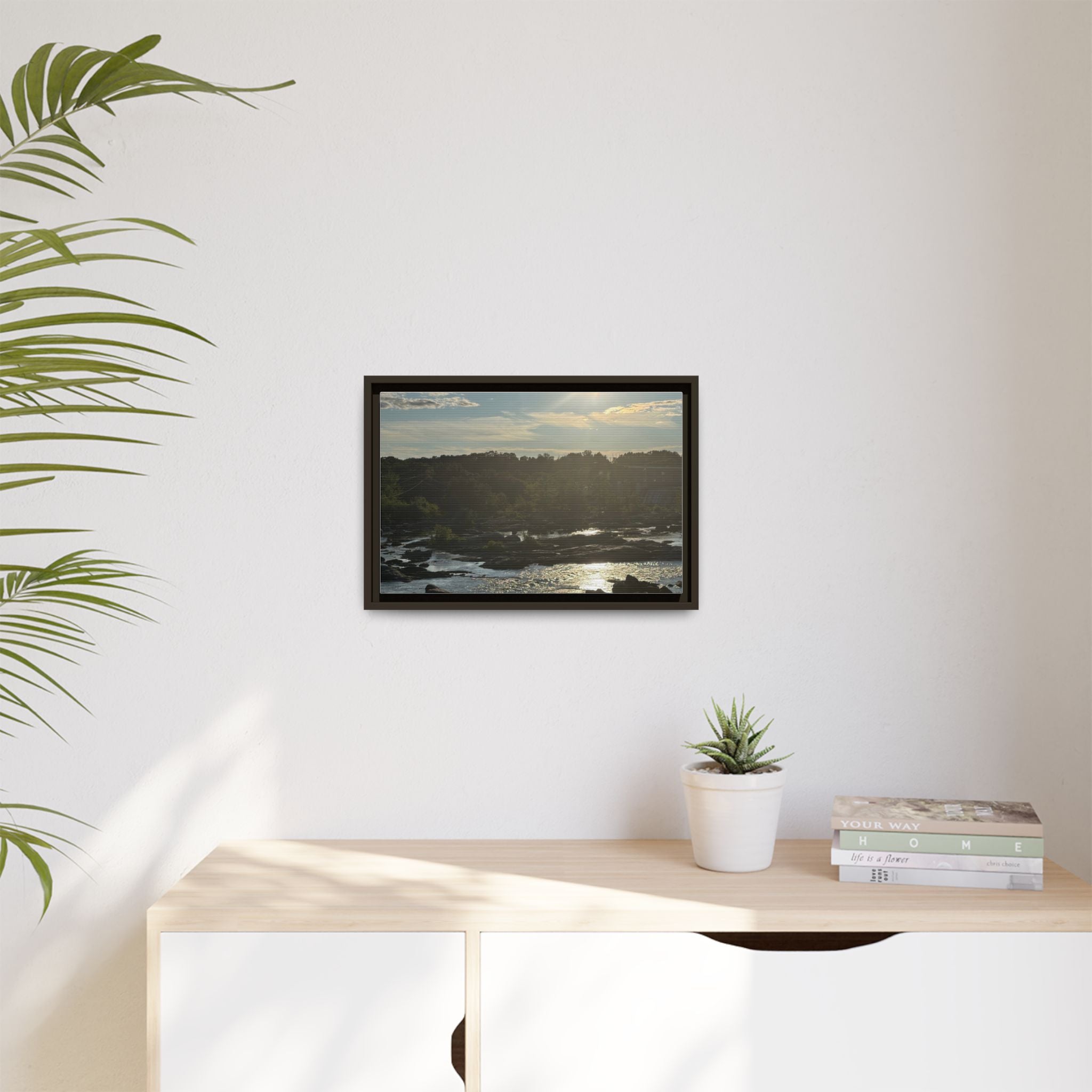 Amoskeag Falls Canvas with Frame