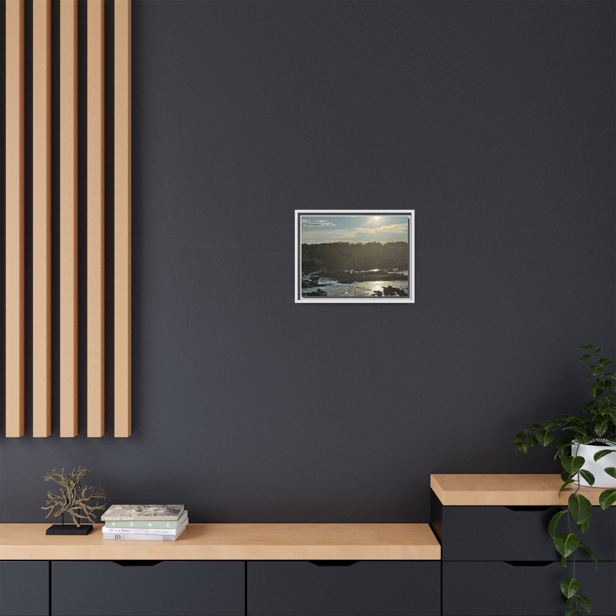 Amoskeag Falls Canvas with Frame