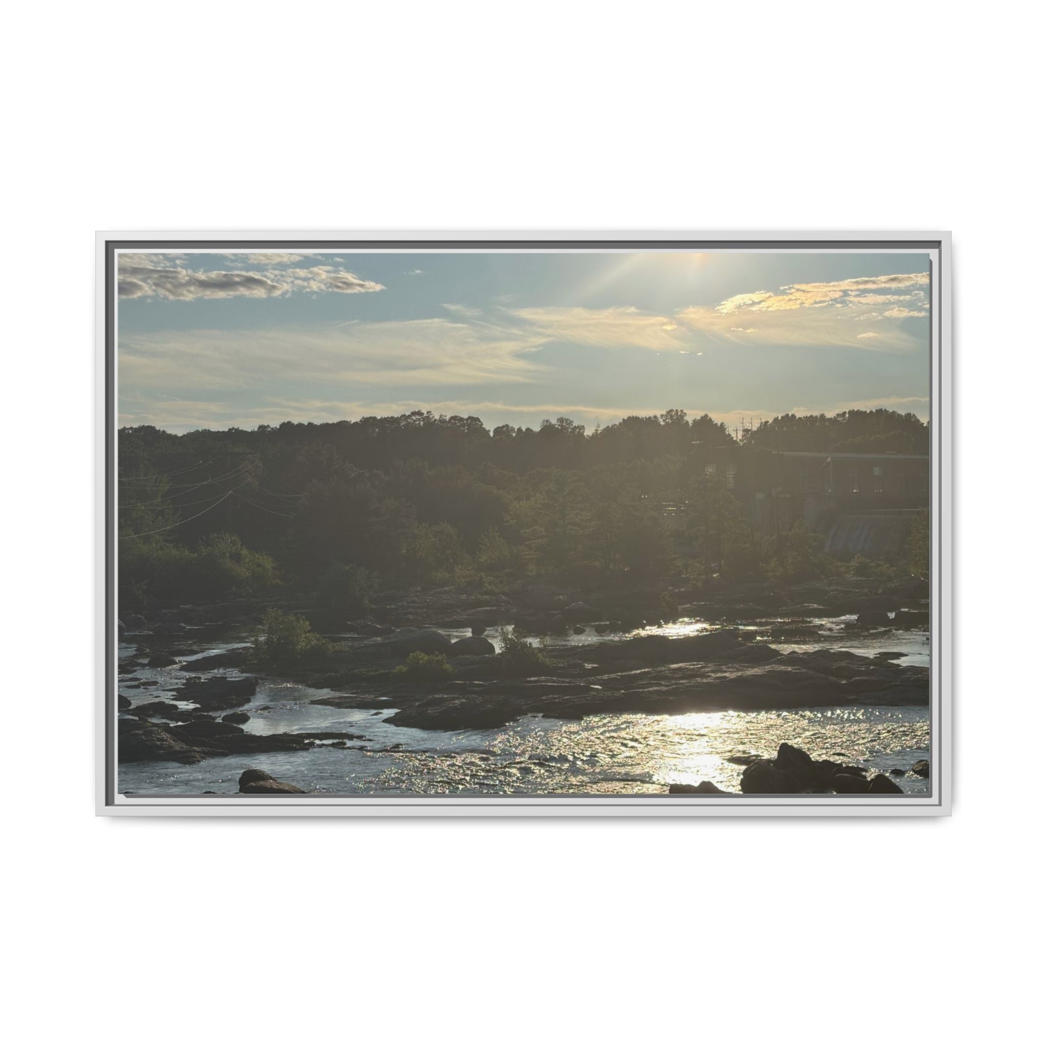 Amoskeag Falls Canvas with Frame