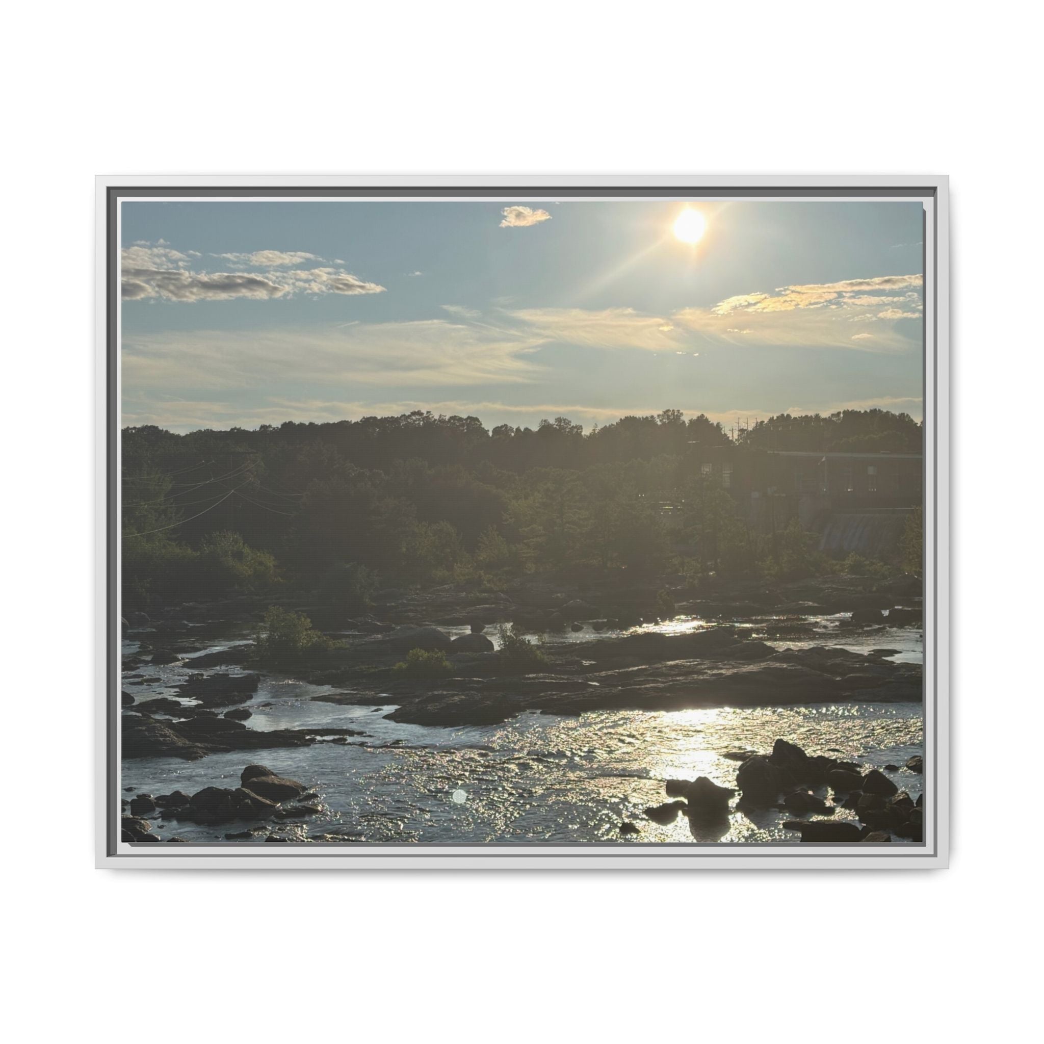 Amoskeag Falls Canvas with Frame