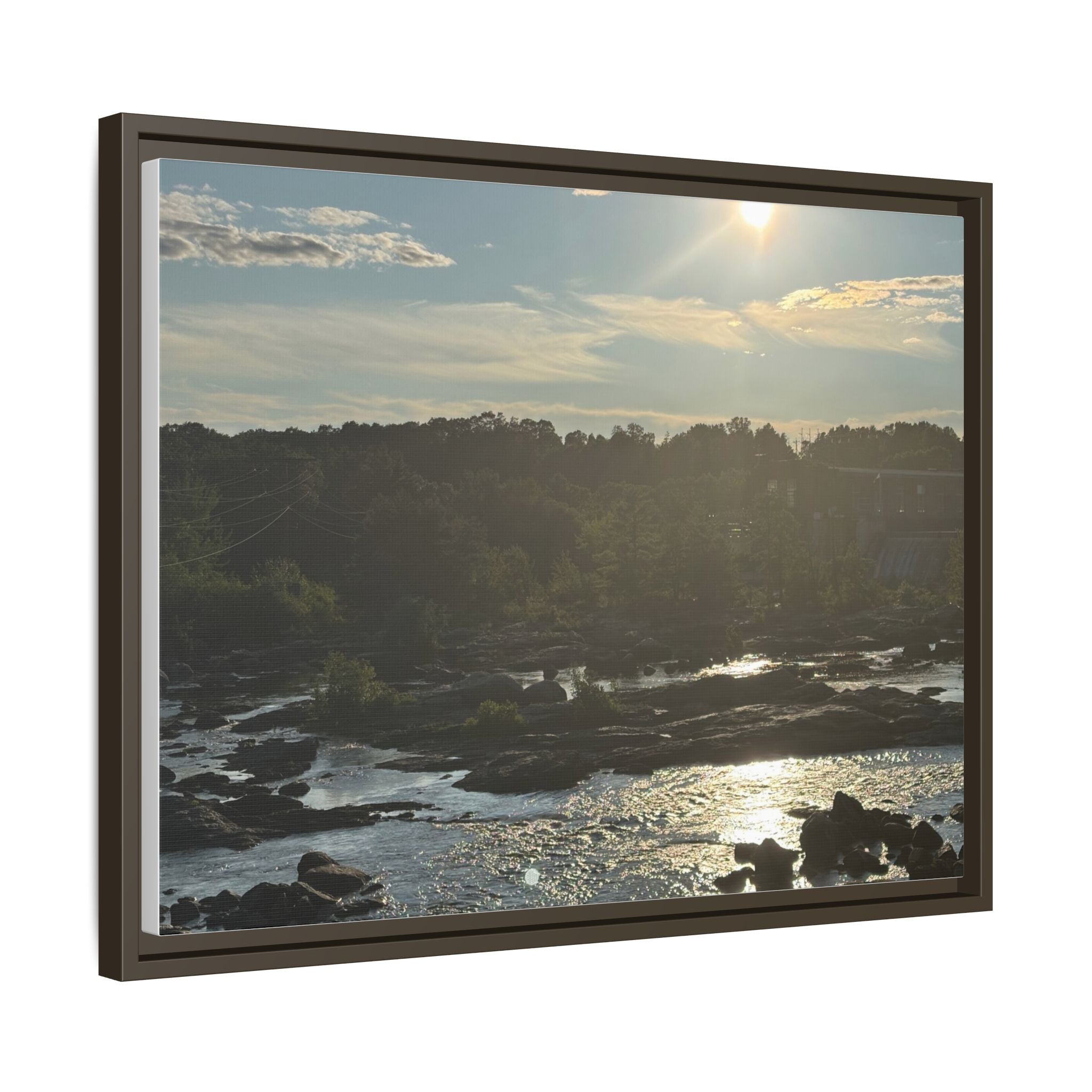 Amoskeag Falls Canvas with Frame