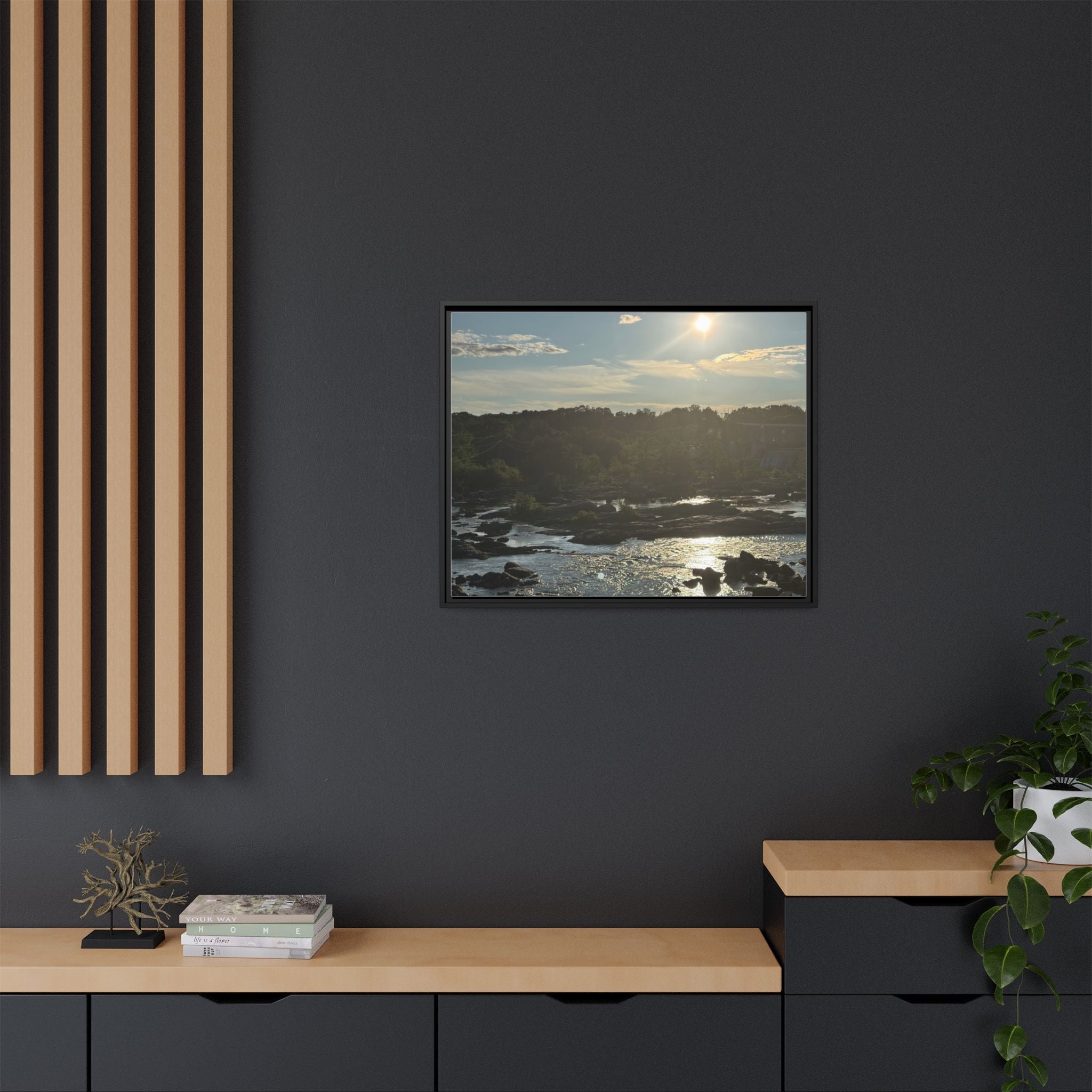 Amoskeag Falls Canvas with Frame