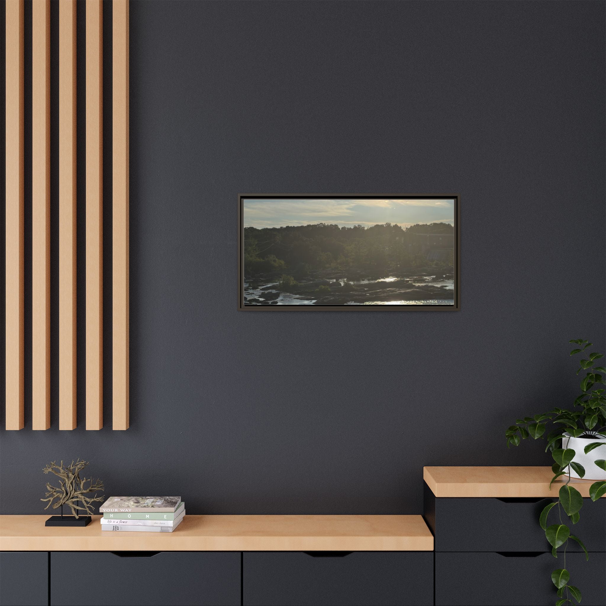 Amoskeag Falls Canvas with Frame