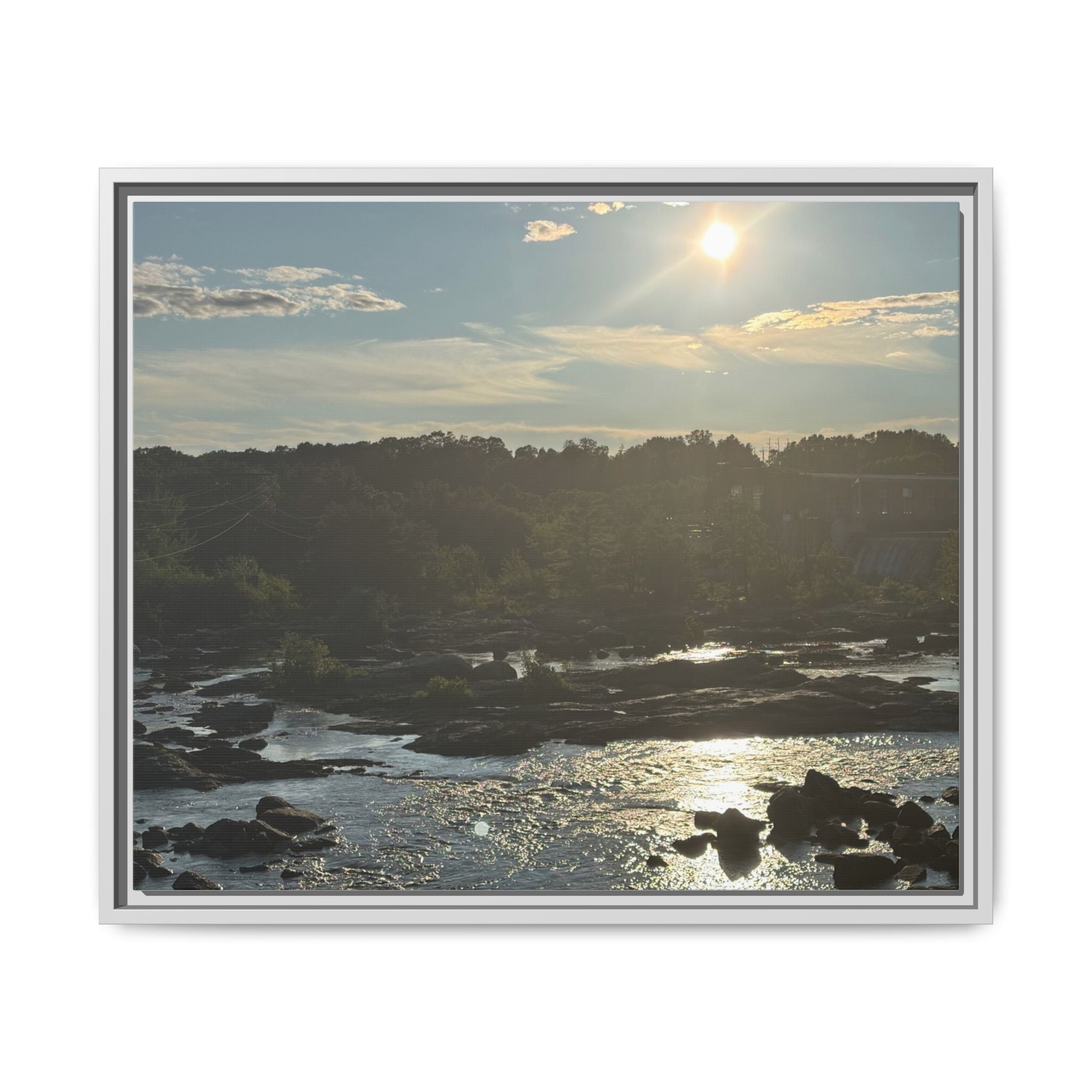 Amoskeag Falls Canvas with Frame