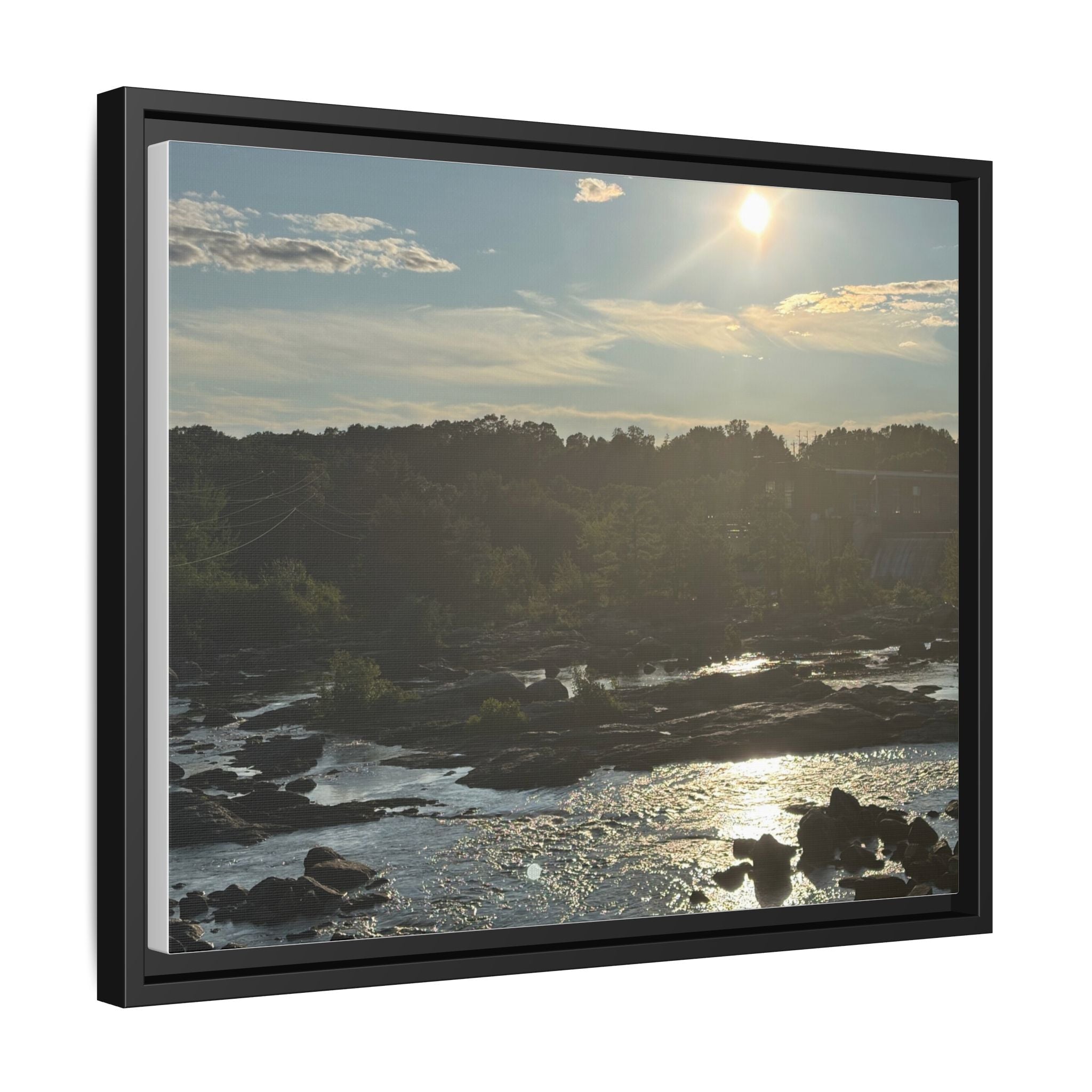 Amoskeag Falls Canvas with Frame