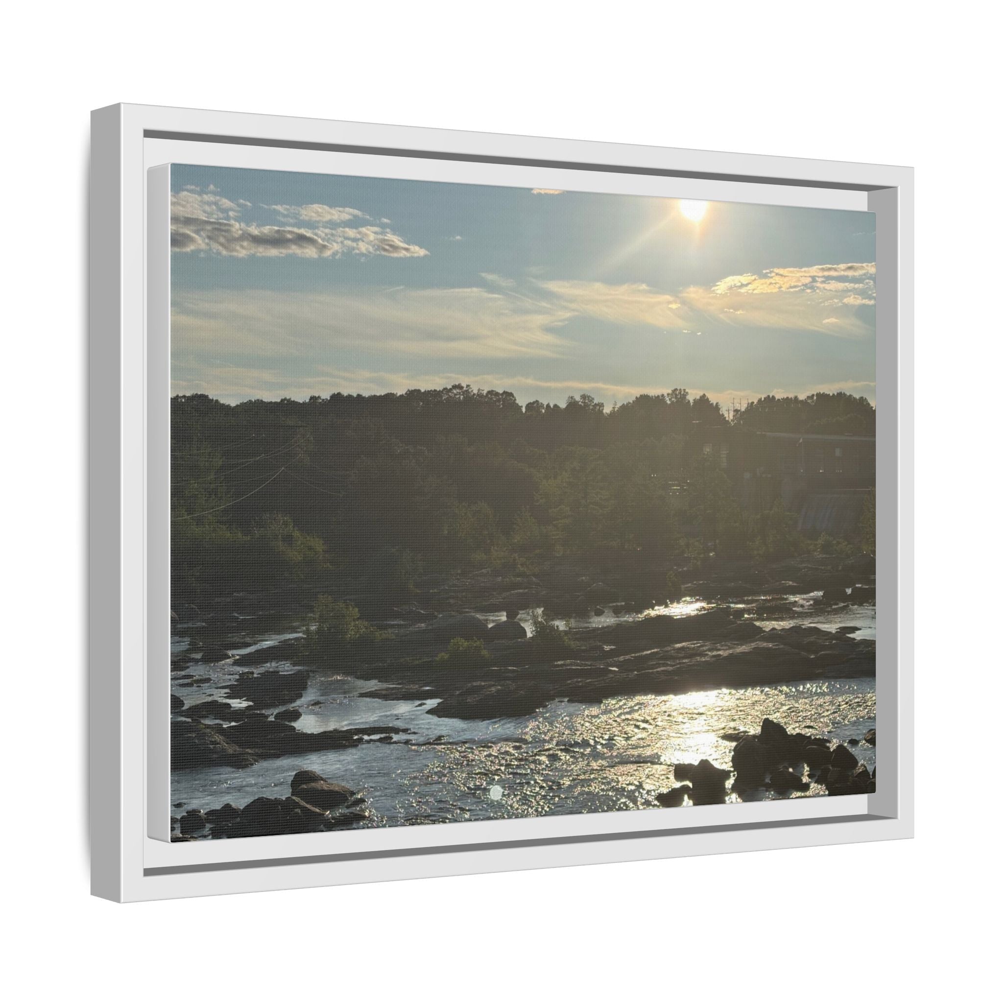 Amoskeag Falls Canvas with Frame