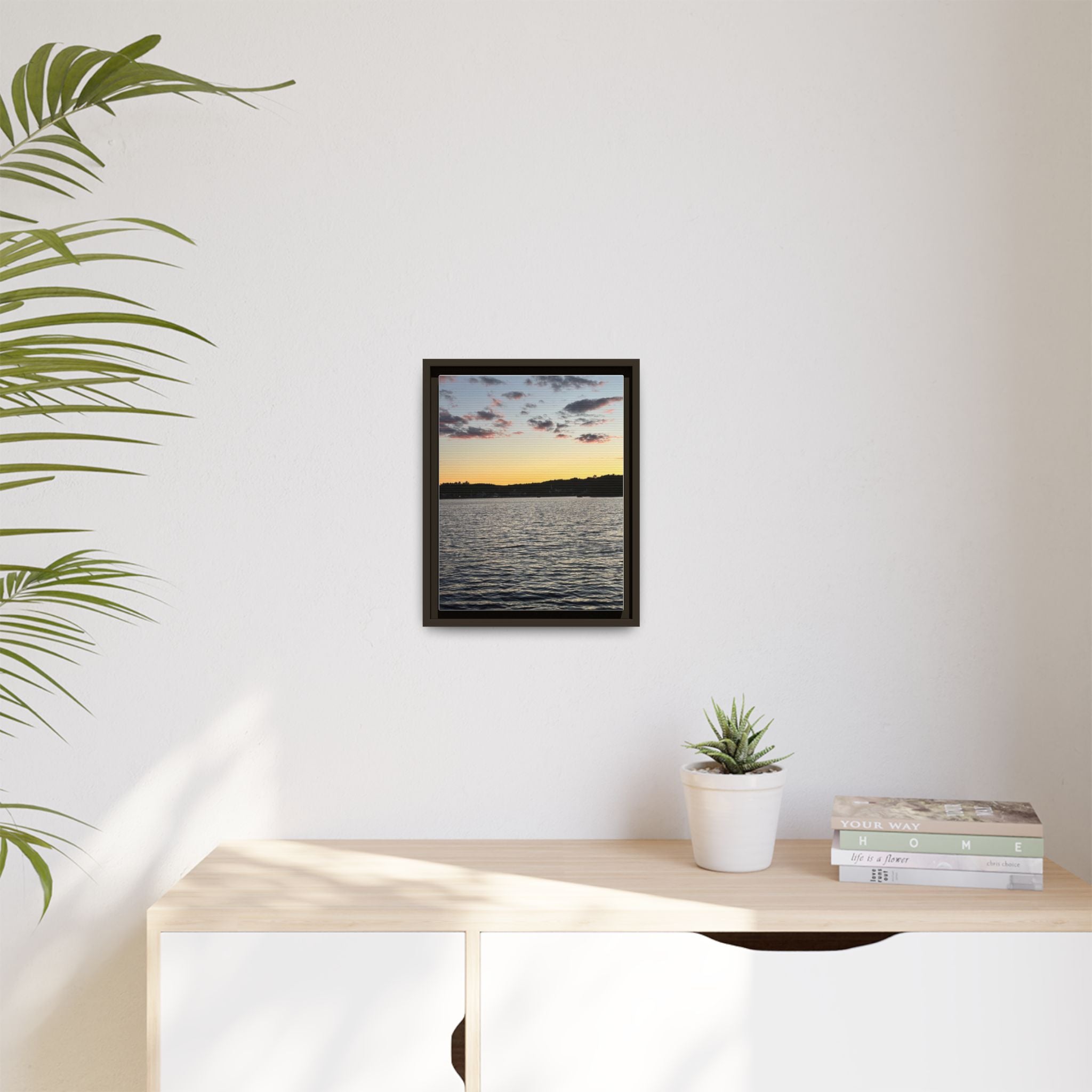 Canvas Wall Art - Sunset on the Lake