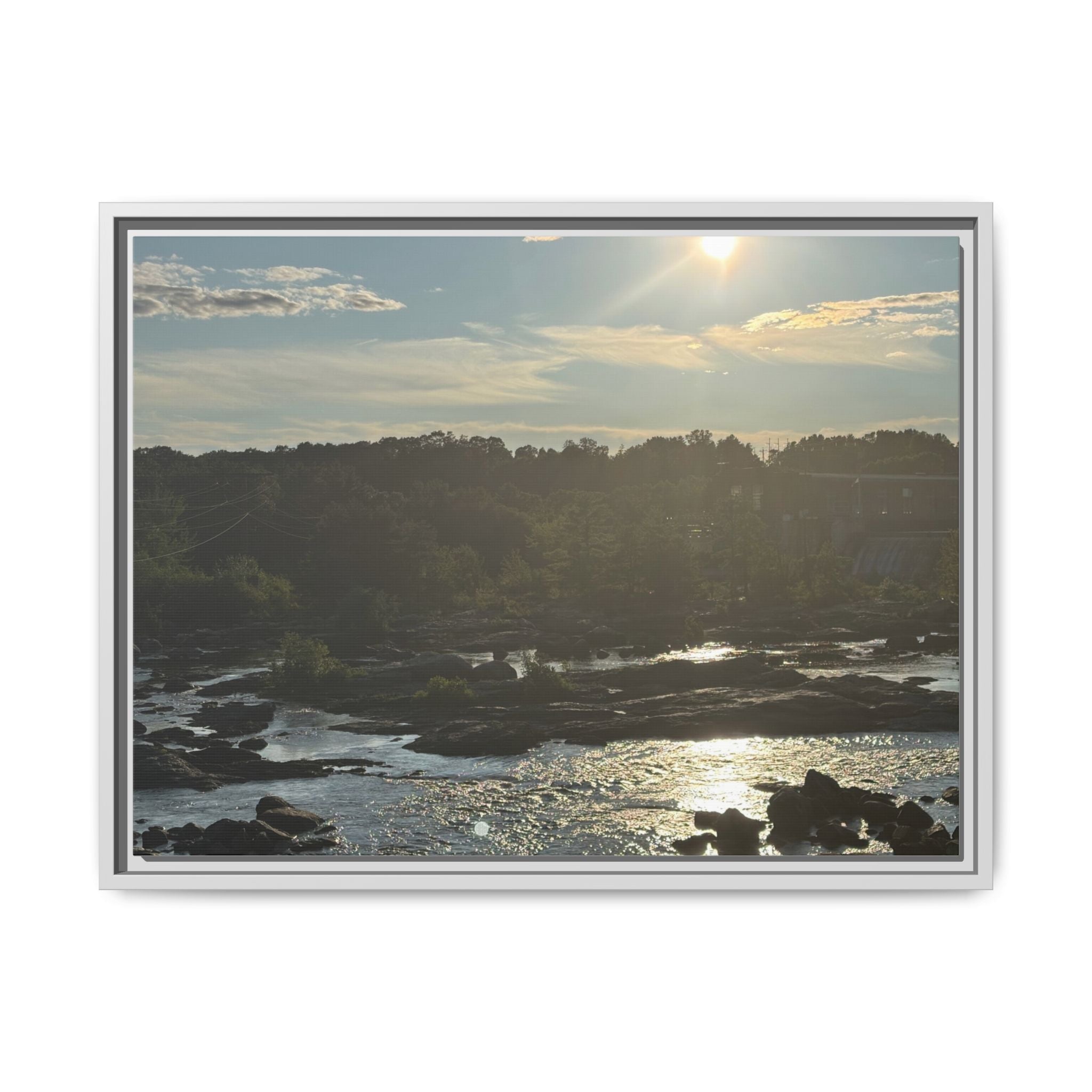 Amoskeag Falls Canvas with Frame