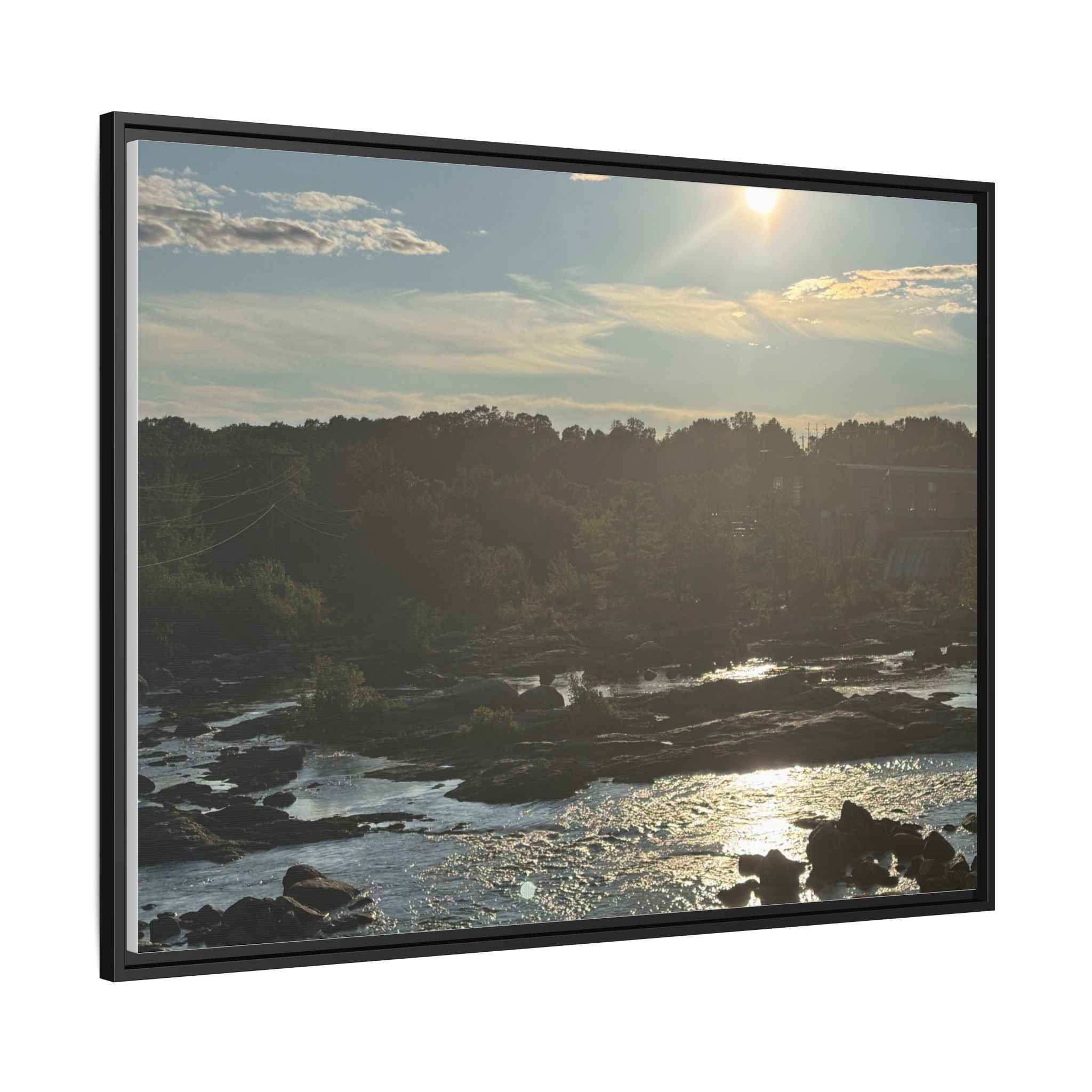 Amoskeag Falls Canvas with Frame
