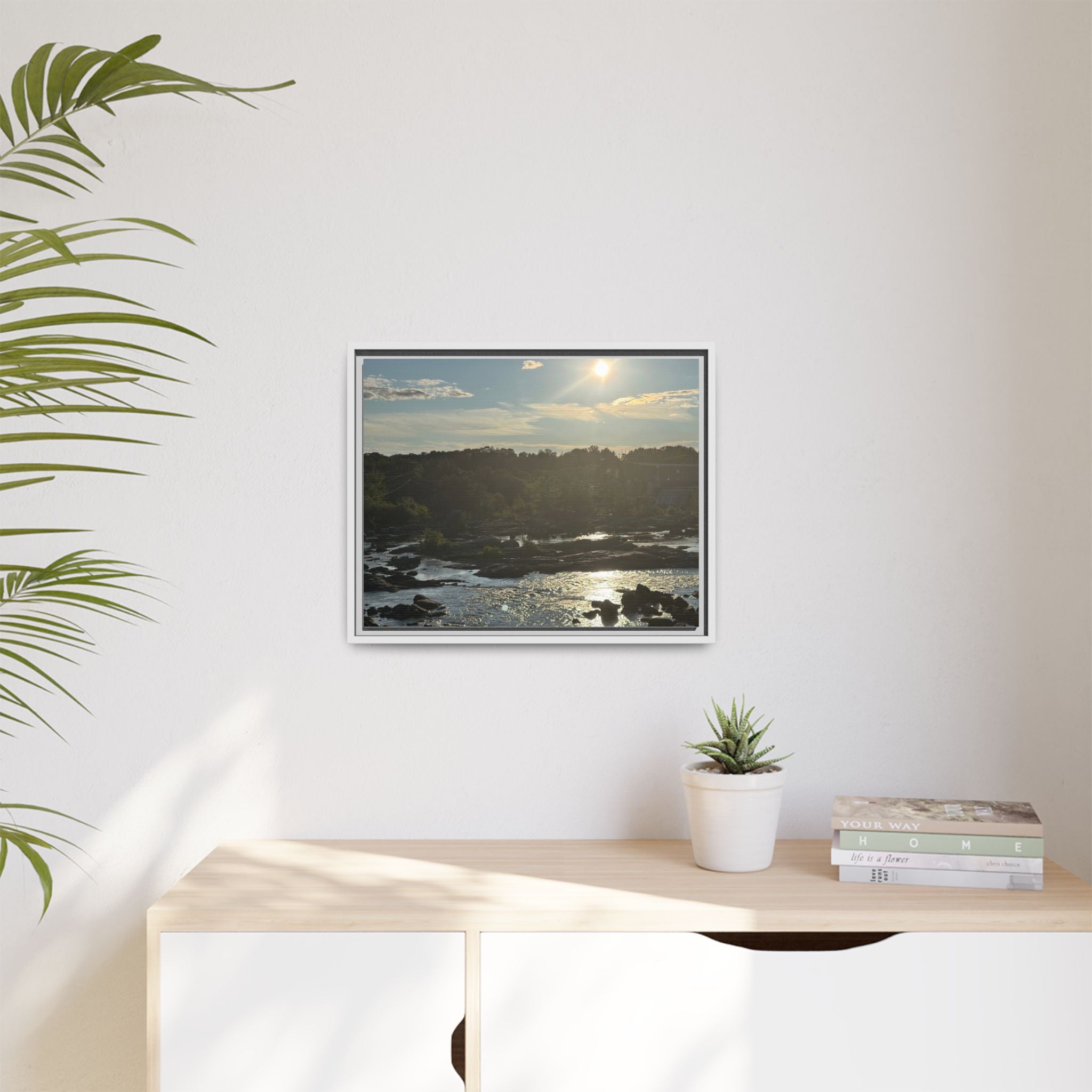 Amoskeag Falls Canvas with Frame
