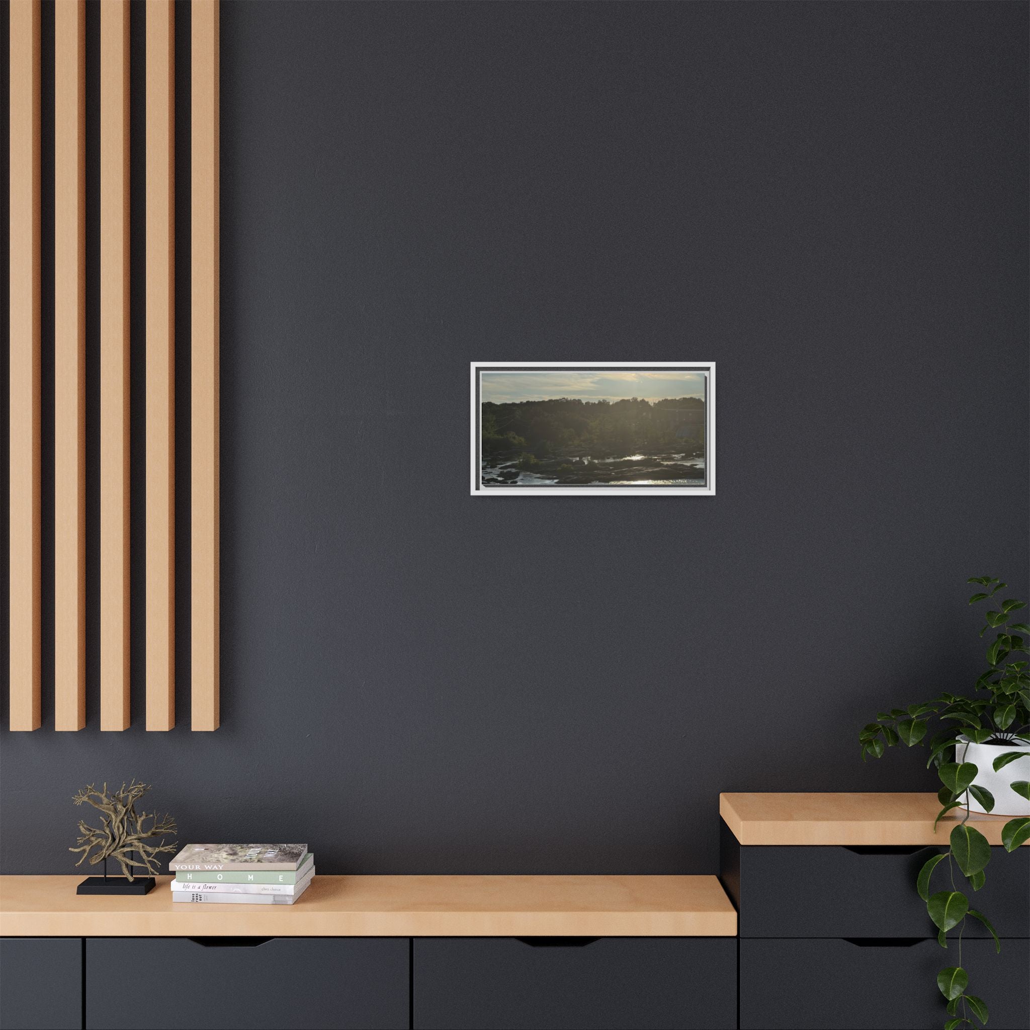 Amoskeag Falls Canvas with Frame