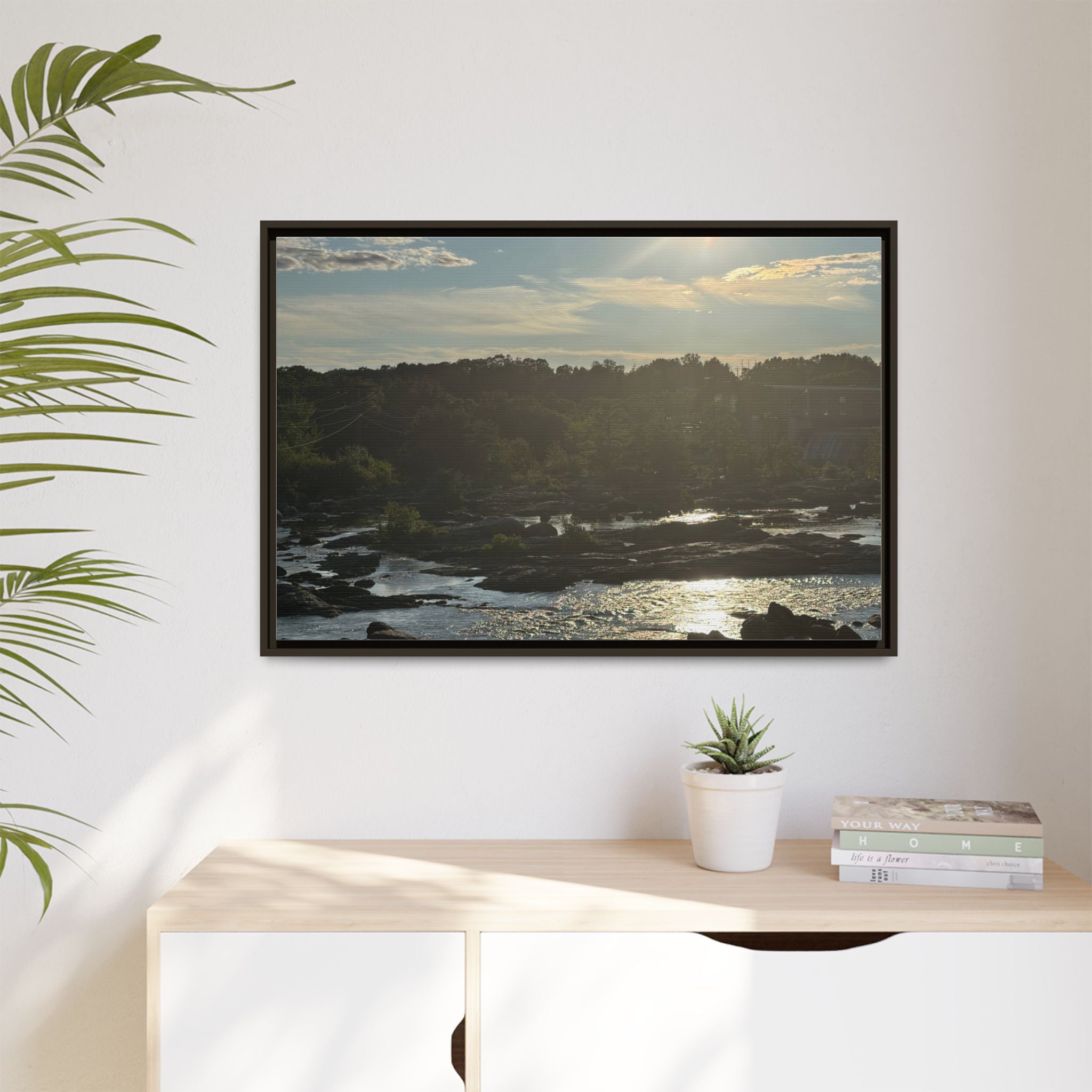 Amoskeag Falls Canvas with Frame