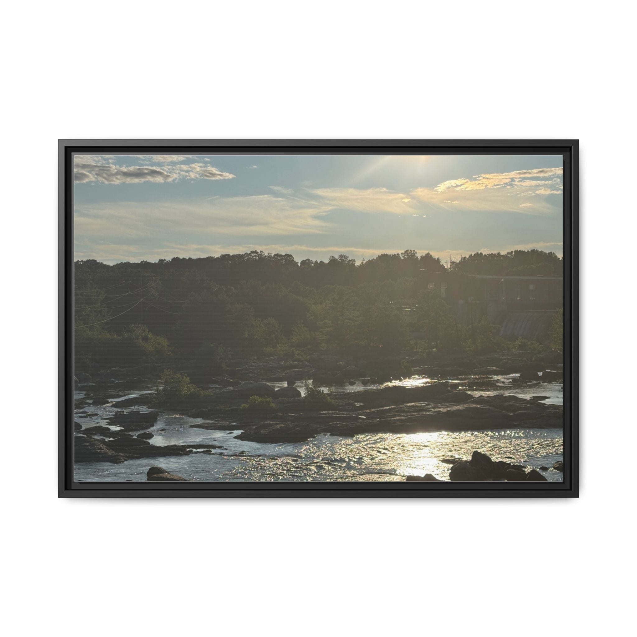 Amoskeag Falls Canvas with Frame